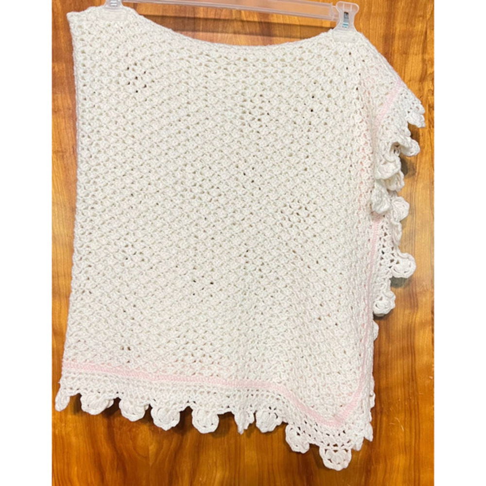 Handmade Crochet Baby Blanket Approximately 40  x 40